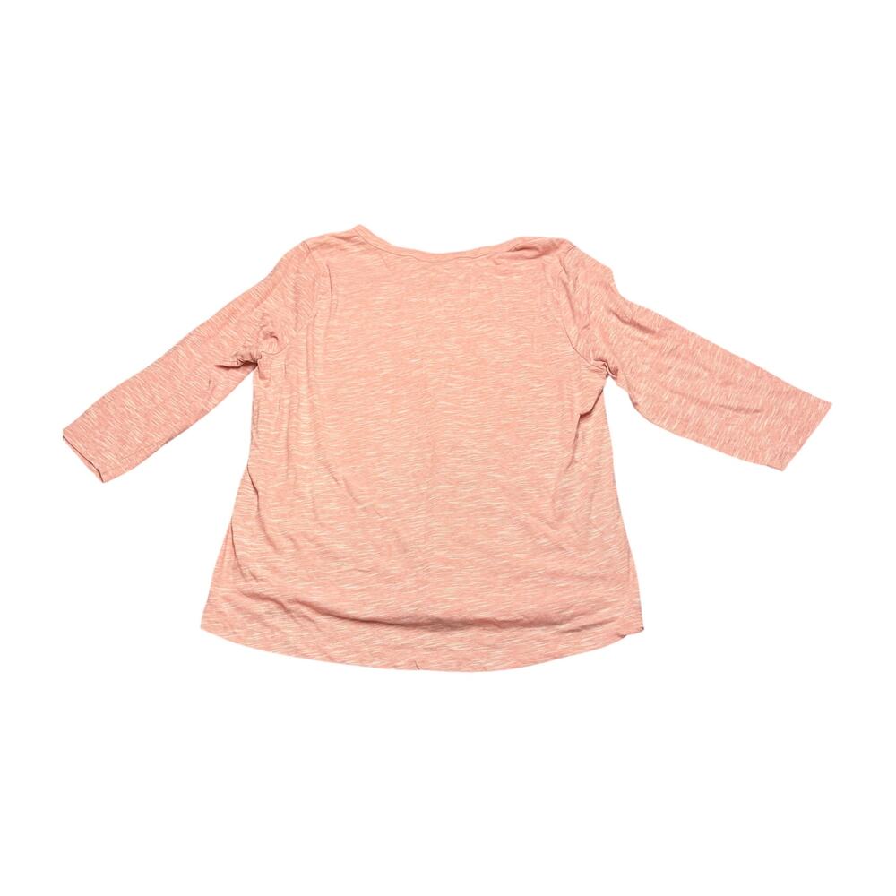 CJ Banks Coral Henley Shirt 1X - Picture 3 of 8